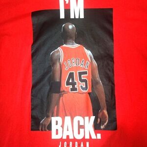 Nike Air Jordan 2015 T-Shirt Red Michael Jordan 45 I’m Back Size XXL Rare